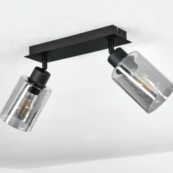 Plafonnier Hunouri Noir, 2 lumières