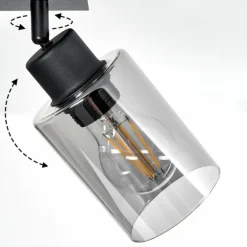 Plafonnier Hunouri Noir, 3 lumières