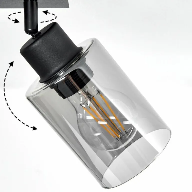 Plafonnier Hunouri Noir, 3 lumières