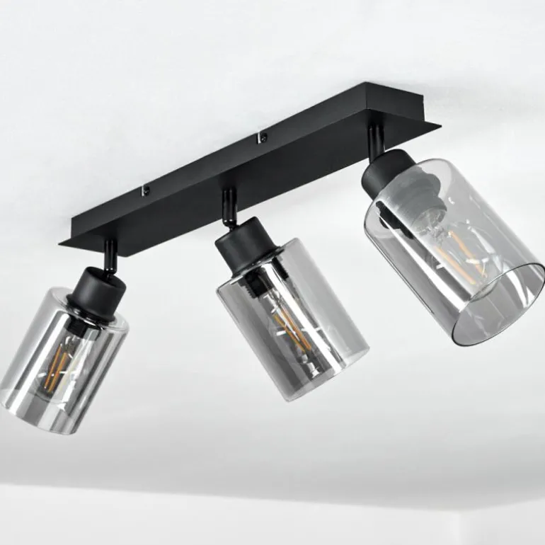 Plafonnier Hunouri Noir, 3 lumières