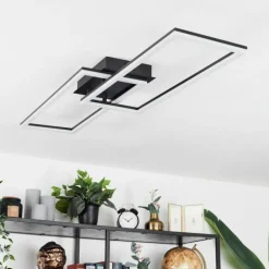 Plafonnier Hyacinthe LED Noir, 1 lumière, Télécommandes