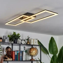 Plafonnier Hyacinthe LED Noir, 1 lumière, Télécommandes