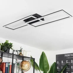 Plafonnier Hyacinthe LED Noir, 1 lumière, Télécommandes