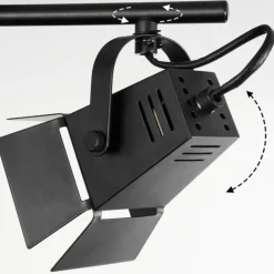 Plafonnier Isanay Noir, 4 lumières