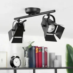 Plafonnier Isanay Noir, 2 lumières