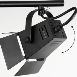 Plafonnier Isanay Noir, 2 lumières