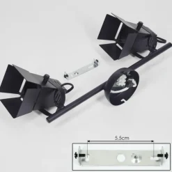 Plafonnier Isanay Noir, 2 lumières