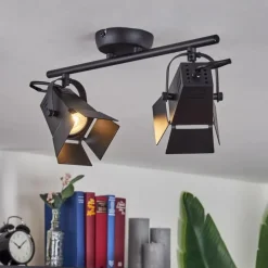 Plafonnier Isanay Noir, 2 lumières