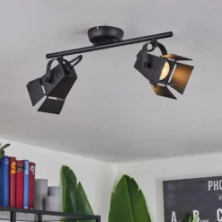 Plafonnier Isanay Noir, 2 lumières