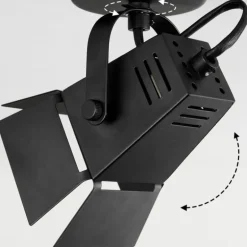 Plafonnier Isanay Noir, 1 lumière