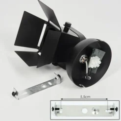 Plafonnier Isanay Noir, 1 lumière