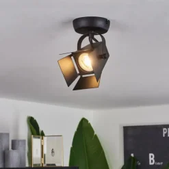 Plafonnier Isanay Noir, 1 lumière