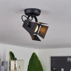 Plafonnier Isanay Noir, 1 lumière