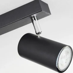 Plafonnier Javel Chrome, Noir, 5 lumières