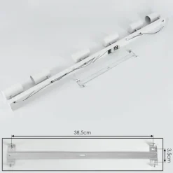 Plafonnier Javel Chrome, Blanc, 6 lumières