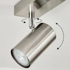 Plafonnier Javel Nickel mat, 6 lumières