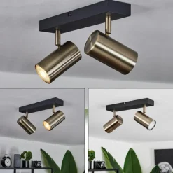 Plafonnier Javel Noir, 2 lumières