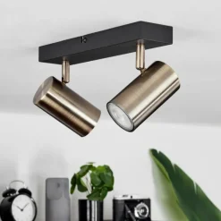 Plafonnier Javel Noir, 2 lumières