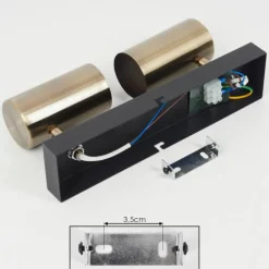 Plafonnier Javel Noir, 2 lumières