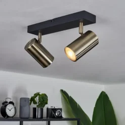 Plafonnier Javel Noir, 2 lumières