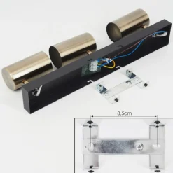 Plafonnier Javel Noir, 3 lumières