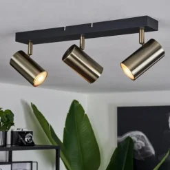 Plafonnier Javel Noir, 3 lumières