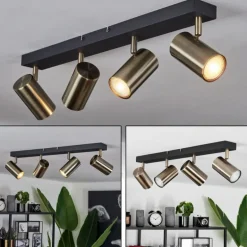 Plafonnier Javel Noir, 4 lumières