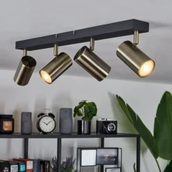 Plafonnier Javel Noir, 4 lumières