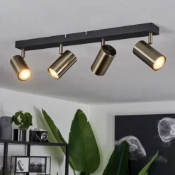 Plafonnier Javel Noir, 4 lumières