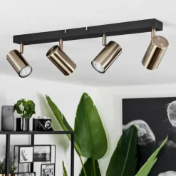 Plafonnier Javel Noir, 4 lumières