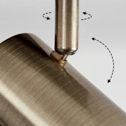 Plafonnier Javel Vieux laiton, Noir, 5 lumières