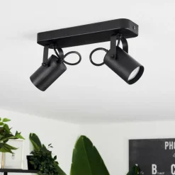 Plafonnier Kergus Noir, 2 lumières