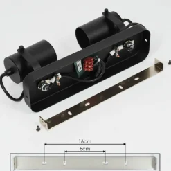 Plafonnier Kergus Noir, 2 lumières