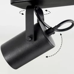 Plafonnier Kergus Noir, 4 lumières