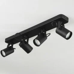 Plafonnier Kergus Noir, 4 lumières