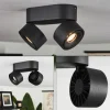 Plafonnier Laonsana LED Noir, 2 lumières