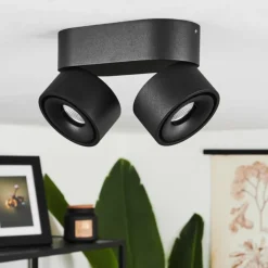 Plafonnier Laonsana LED Noir, 2 lumières