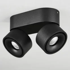 Plafonnier Laonsana LED Noir, 2 lumières