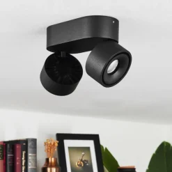 Plafonnier Laonsana LED Noir, 2 lumières