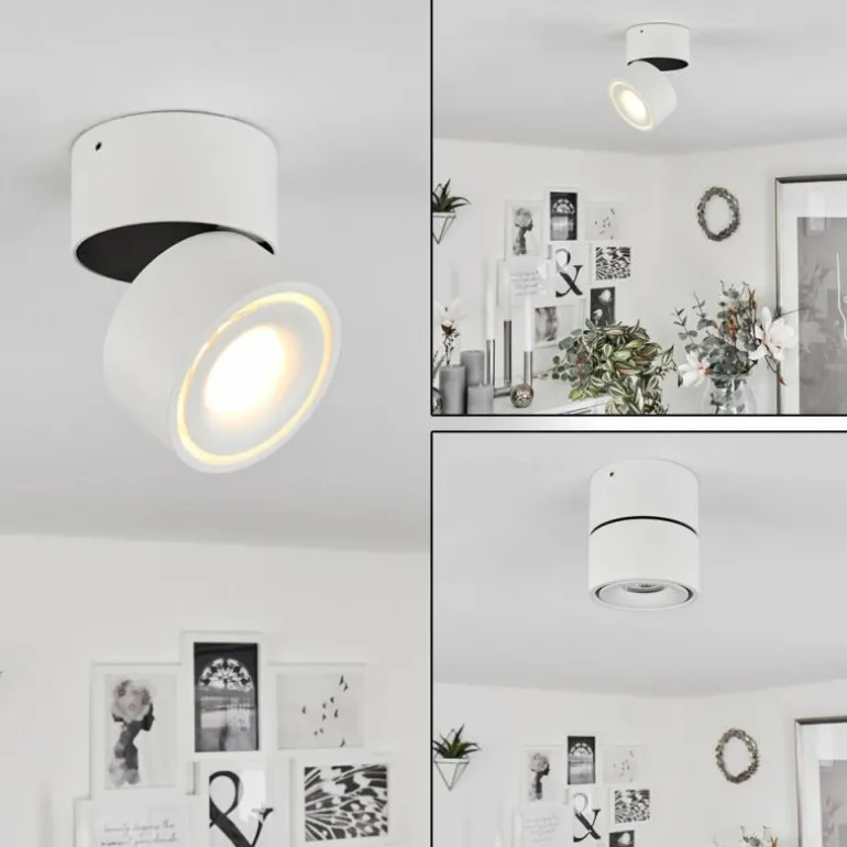 Plafonnier Laonsana LED Noir, Blanc, 1 lumière