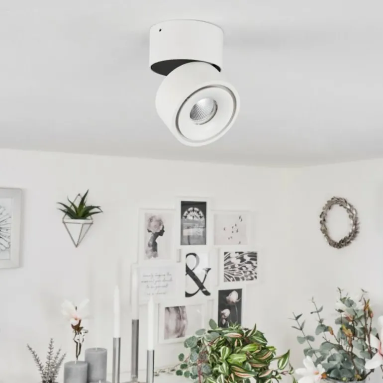 Plafonnier Laonsana LED Noir, Blanc, 1 lumière