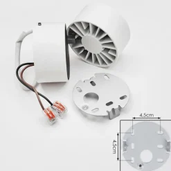 Plafonnier Laonsana LED Noir, Blanc, 1 lumière