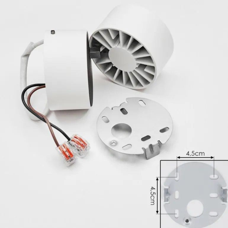 Plafonnier Laonsana LED Noir, Blanc, 1 lumière