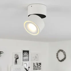 Plafonnier Laonsana LED Noir, Blanc, 1 lumière