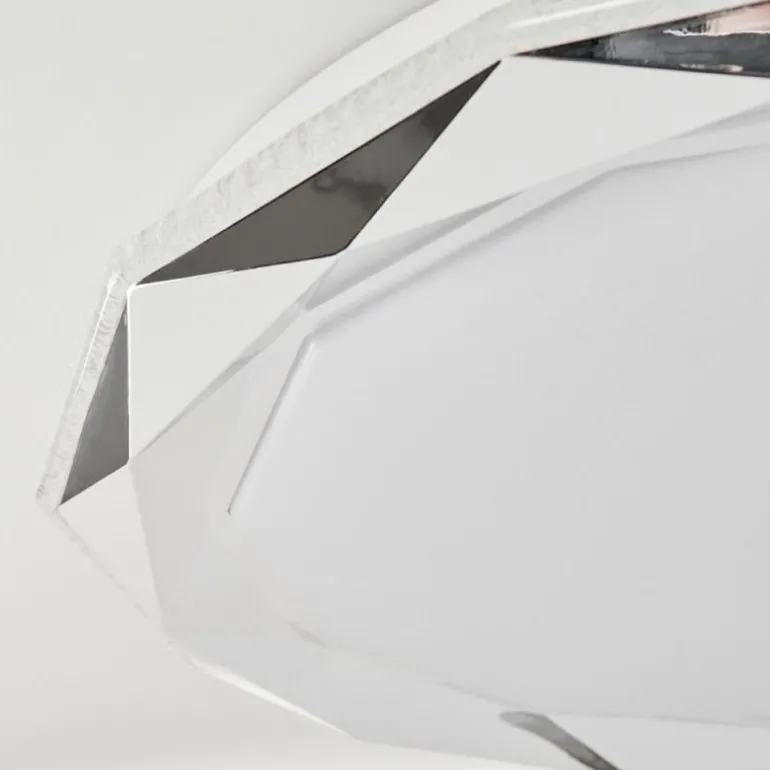 Plafonnier Lisei LED Blanc, 1 lumière, Télécommandes, Changeur de couleurs