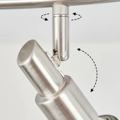 Plafonnier Lonquimay Nickel mat, 4 lumières