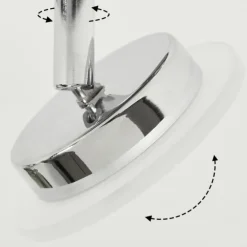 Plafonnier Lucy LED Chrome, 1 lumière, Télécommandes, Changeur de couleurs