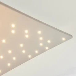 Plafonnier Madrier LED Nickel mat, Blanc, 1 lumière, Télécommandes