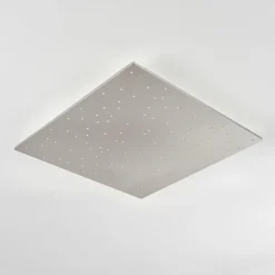 Plafonnier Madrier LED Nickel mat, Blanc, 1 lumière, Télécommandes