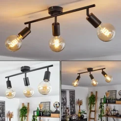 Plafonnier Maidford Noir, 3 lumières